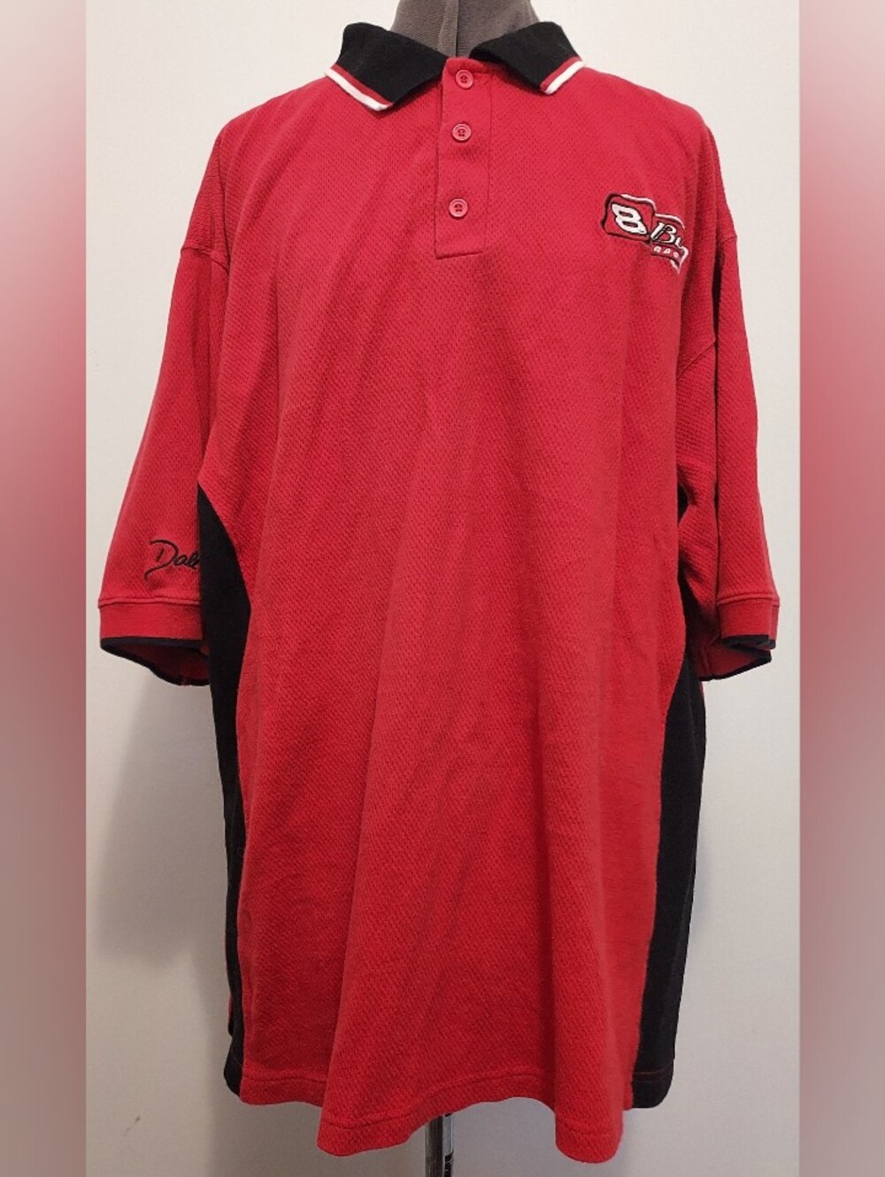 Vintage Winner's Circle Dale Earnhardt Jr #8 Bud Racing Polo Shirt XXL Red Mesh